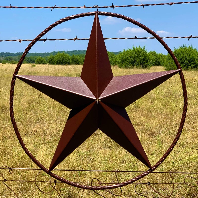 EcoRise Barn Star - Metal Stars for Outside Texas Stars Art Rustic Vintage Western Country Home Farmhouse Wall Decor (24") - Image 4